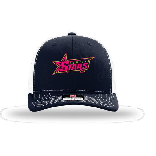 Sumter Stars Pink Logo Richardson 112 Hat